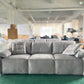 Modern Design Elephant Ear Style Electrc Remote Controlled Fabric Three Seat Sofa Chaise Lounge Muti Color