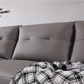 MINA Grey Leather Three Seat Sofa With Right Hand Side Electric Recliner Electric Sofa Lounge