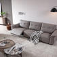 MINA Grey Leather Three Seat Sofa With Right Hand Side Electric Recliner Electric Sofa Lounge