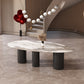 Lagos Pandora Sintered Stone Top Oval Rain Drop Shape Dining Table With Steel Legs 1.8m