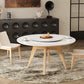 YILARA Modern Style Dining Chair Solid Timber Frame And Legs With PU Leather Foam Seat