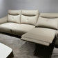 LORELEI Elephant Grey Genuine Leather Three Seat Sofa With Left Hand Side Electric Recliner Electric Sofa Lounge 2.78m