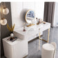 NEREO Italian Design Sintered Stone Top Vanity Table With Stool And LED Mirror Makeup Table Dressing Table With Drawers 1m-1.2m