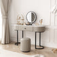 CALLIST Vanity Table With Stool and Mirror Set Makeup Table Dressing Table Grey Color 1m