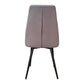 French Style High-Back Velvet Upholstered Grid Pattern Dining Chair