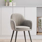 French Style Dining Chair Grey Color Velvet Upholstered With Thickened Seat Cushion Armchair