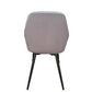 French Style Dining Chair Grey Color Velvet Upholstered With Thickened Seat Cushion Armchair