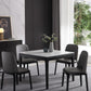 KILIAN Sintered Stone Top Square Dining Table Black Solid Wood Frame