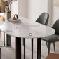 DEE Oval Shape Sintered Stone Dining Table Matte Finish 1.6-1.8m