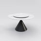 Wynot Sintered Stone Top Round Dining Table Glossy/Matte Finish With Lazy Susan 3 Sizes