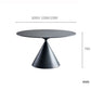 Wynot Sintered Stone Top Round Dining Table Glossy/Matte Finish With Lazy Susan 3 Sizes