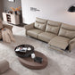 LORELEI Elephant Grey Genuine Leather Three Seat Sofa With Left Hand Side Electric Recliner Electric Sofa Lounge 2.78m