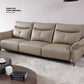 LORELEI Elephant Grey Genuine Leather Three Seat Sofa With Left Hand Side Electric Recliner Electric Sofa Lounge 2.78m