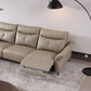 LORELEI Elephant Grey Genuine Leather Three Seat Sofa With Left Hand Side Electric Recliner Electric Sofa Lounge 2.78m