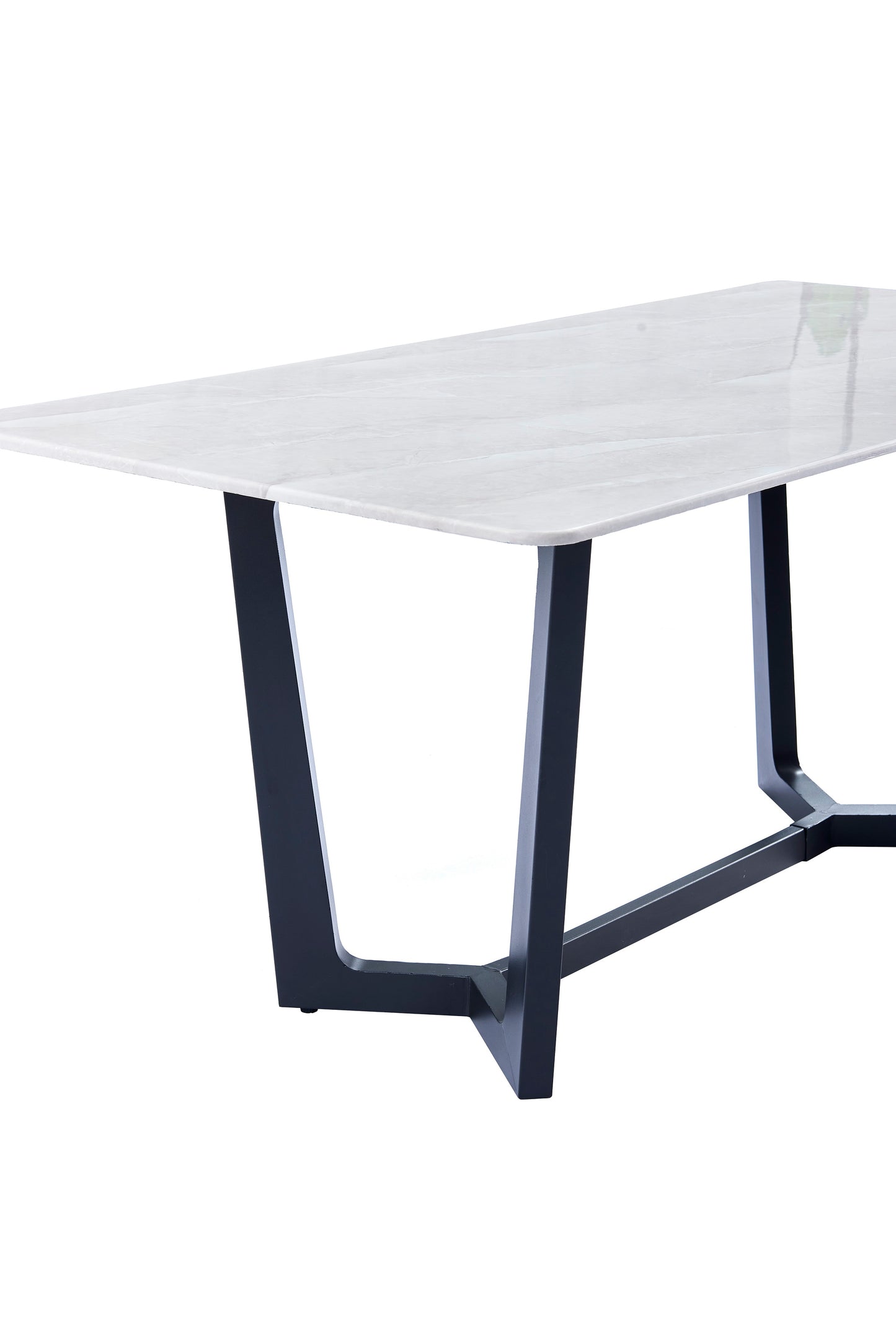 Barley Grey Modern Design Rectangular Marble Stone Top Dining Table 1.5m/1.8m