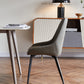 Modern Style PU Leather Luxury Dining Chair Italian Design Steel Leg Grey Color