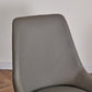 Modern Style PU Leather Luxury Dining Chair Italian Design Steel Leg Grey Color