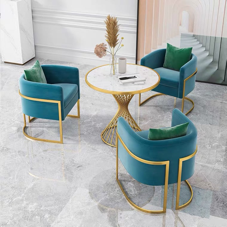 Small gold dining online table