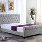 Buttons Style Design Flannelette Fabric High Quality Bed Frame Queen/King Size