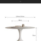 Solana White Sintered Stone Round Style Dining Table With 80cm Lazy Susan 2 Size