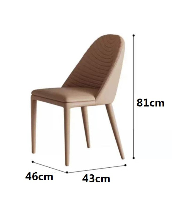 Luxury Leather Dining Chair Steel legs With Full PU Leather Wrap Superb Quality