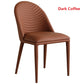 Luxury Leather Dining Chair Steel legs With Full PU Leather Wrap Superb Quality