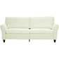 TRANA Miniminal Design Cream Color Two Seater Fabric Sofa Polyester Upholstery