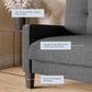 WEDGE Modern Simply Design Small 2 Seat Fabric Sofa Apartment Sofa Multi-color
