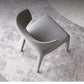 Modern Style Nordic Design Dining Chair Microfiber Leather Wrapped In Light Grey