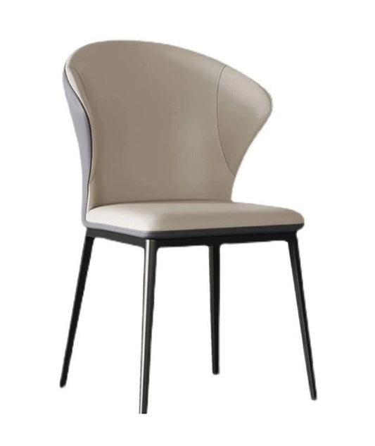 Italian Design Luxury Leather Dining Chair Steel legs PU Leather High Quality