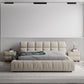Italian Style Top Quality Designer Bed Frame Genuine Leather Lignt Grey Color Queen/King