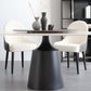 Vinasse Modern Style Matte Sintered Stone Top Round Dining Table With Lazy Susan