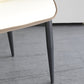 Modern Dining Chair Faux leather Upholstery With Carbon steel legs In Light Grey
