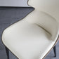 Modern Dining Chair Faux leather Upholstery With Carbon steel legs In Light Grey