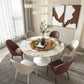 Pandora Pattern Luxury Round Dining Table Sintered Stone Top With Lazy Susan