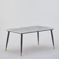 Nordic Modern Design Marble Stone Top Dining Table Rectangular 1500mm x 900mm