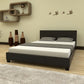 NEO Modern Style PU Leather Bedframe Black/White In Single Double Queen