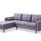 Vittorio Modern Design Fabric 3-Seat Modular Recliner Corner Futon Lounge Couch With Chaise