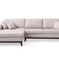 Diamonds Modern Design Fabric 4-Seat Modular Recliner Corner Futon Lounge Couch With Chaise In Beige