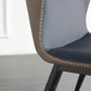 Luxury Design PU Leather Dining Chair Steel Frame And Leg Hand Stitch Muti Color