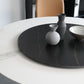 Jessie Sintered Stone Top Round Dining Table Matte Finish With Lazy Susan 2 Size